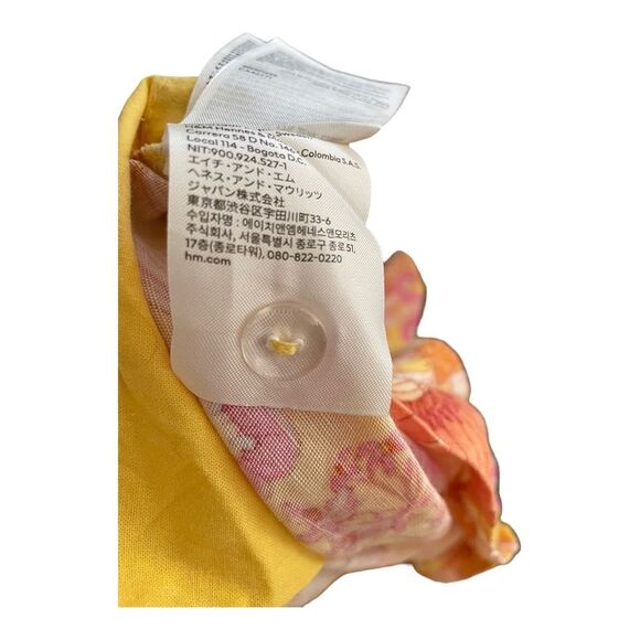 H&M Floral Print Linen Blend Shorts Elastic Waist Size 8. - Picture 4 of 5